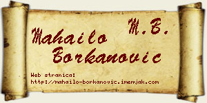 Mahailo Borkanović vizit kartica